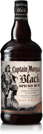 Captain Morgan Black Liter - Captain Morgan Rum Black Spiced (400x532), Png Download