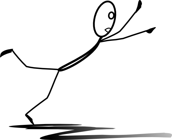 Stickman Slide Falling Clip Art At Clker - Falling Clip Art (600x490), Png Download