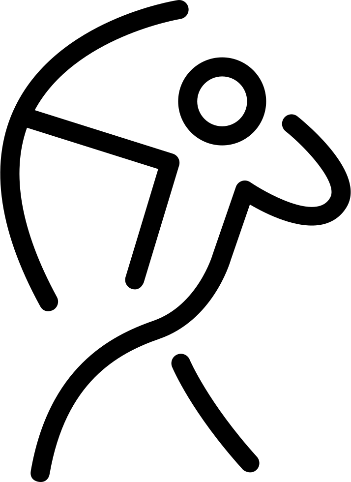 Archer Stick Man With An Arch Comments - Archer Stick Figure (714x980), Png Download