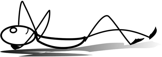 Relax Sleeping Resting Stickman Stick Figu - Sleeping Stick Figure (680x340), Png Download