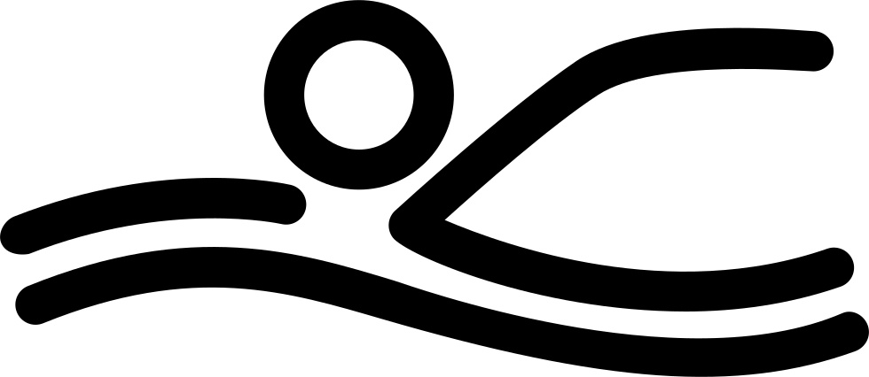 Swimming Stick Man - Swimming (980x426), Png Download