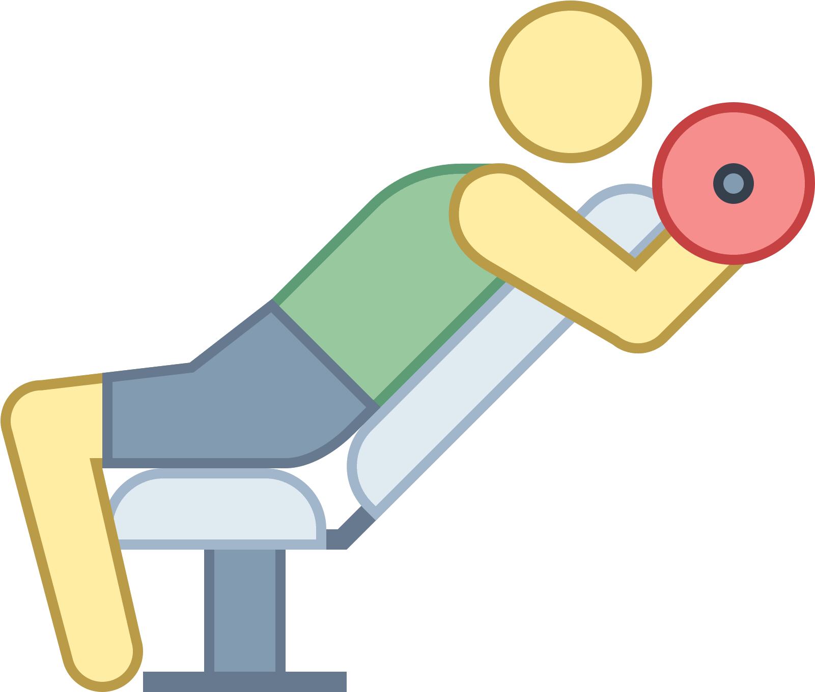 This Is An Image Of A Person Sitting In A Chair That - Dumbbell (1600x1600), Png Download