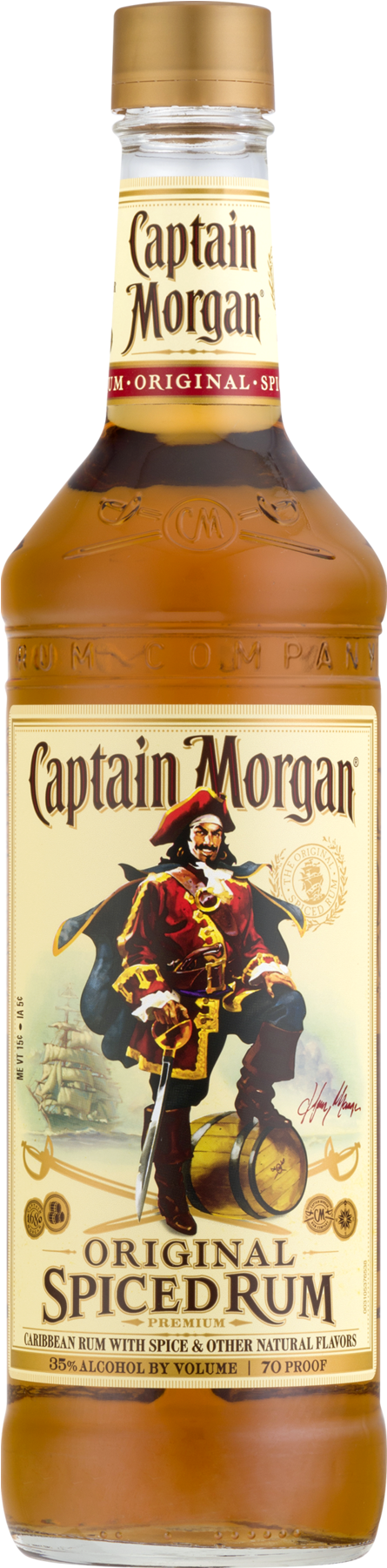 Captain Morgan Bottle Png - Captain Morgan Spiced Gold (1800x1800), Png Download