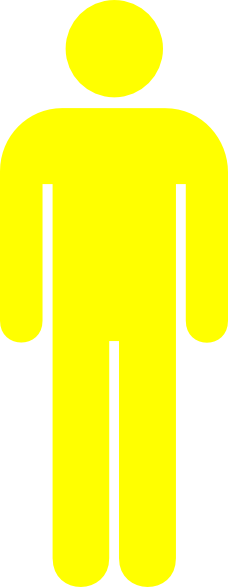 Yellow Man Clipart 26 228 587 - Yellow Man Icon Png (228x587), Png Download