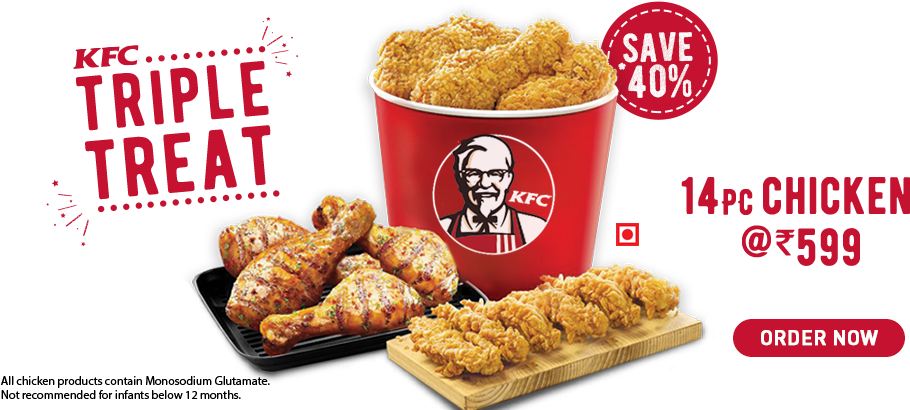 Kfc Triple Treat Offer (1096x420), Png Download