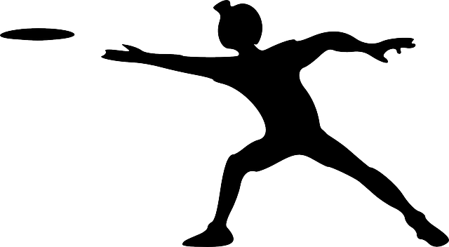Stick, Man, Silhouette, Figure, Golf, Person, Cartoon - Frisbee Clip Art (640x352), Png Download