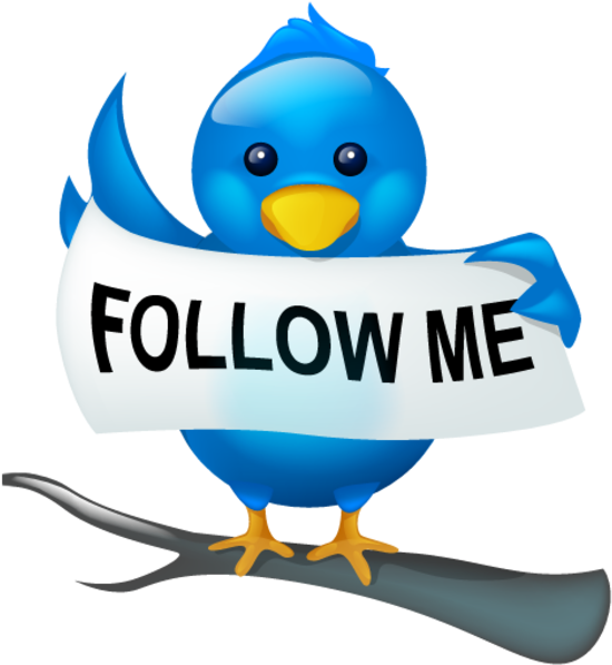 Twitter Png Clipart - Follow Me Clipart (600x600), Png Download
