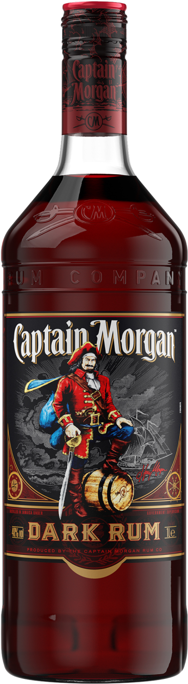 Captain Morgan Dark Rum (400x1377), Png Download