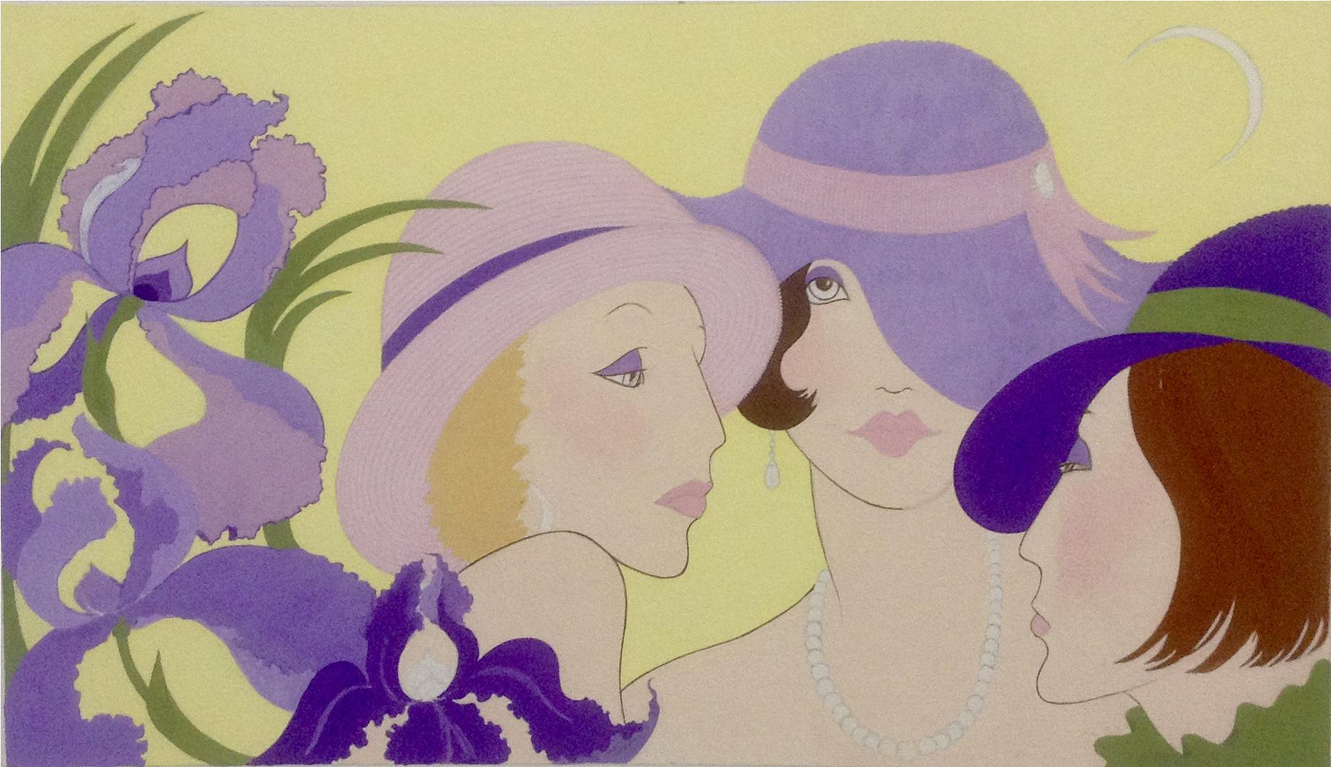 Joanne Mcguire Battiste Roaring 20's Flapper Girls - Painting (1872x1872), Png Download