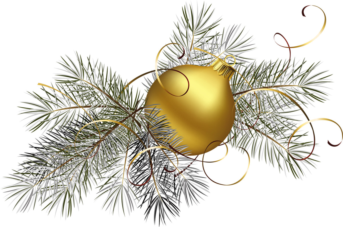 Elegant Christmas Wreaths Png - Gold Christmas Transparent Background (1200x793), Png Download