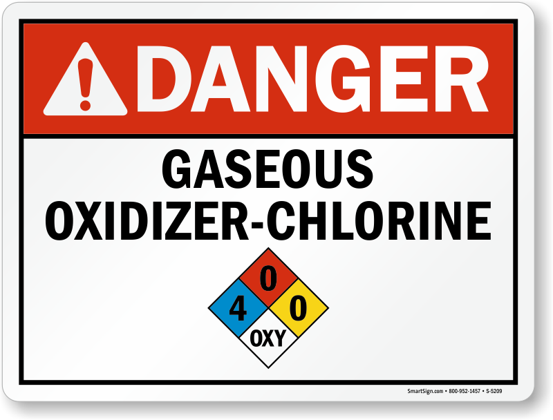 Danger Gaseous Oxidixer - Smartsign Aluminum Sign, Legend Danger: Proper Ppe (800x608), Png Download