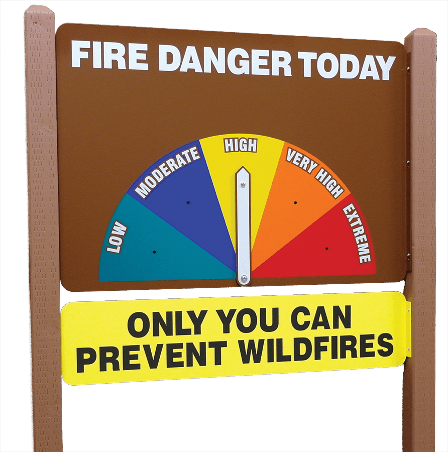 Standard Two Sided Fire Danger Sign - Fire Danger (892x900), Png Download