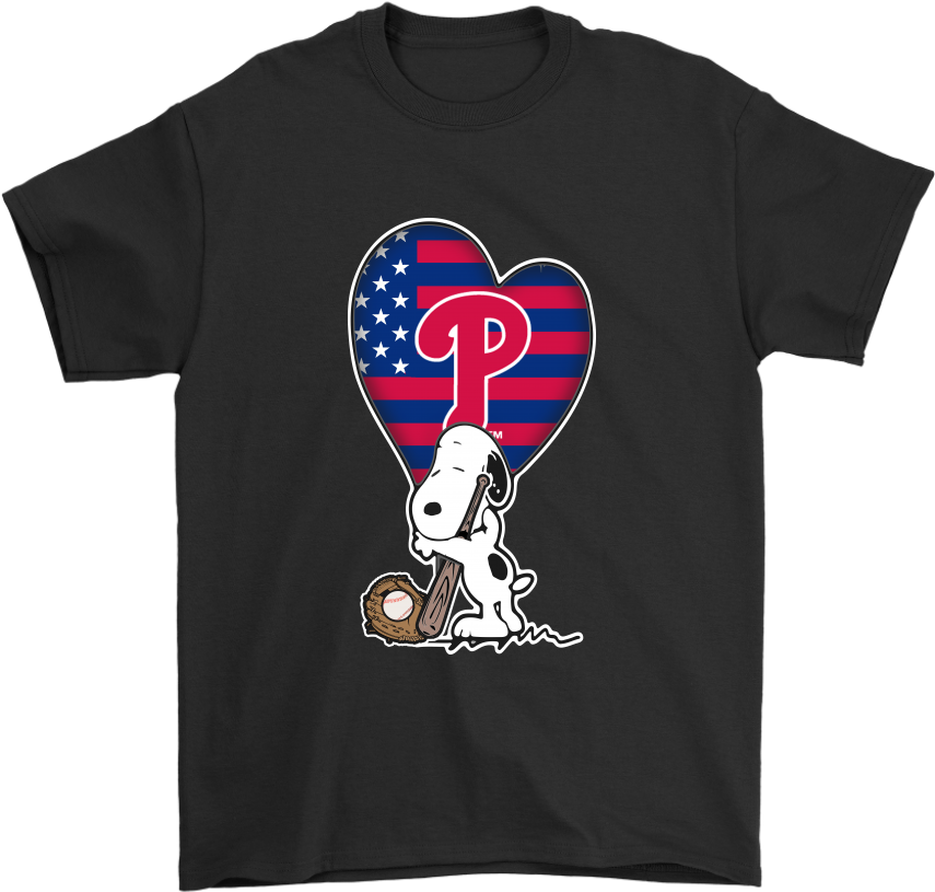 Philadelphia Phillies Snoopy Baseball Sports Shirts - Shirt (1024x1024), Png Download