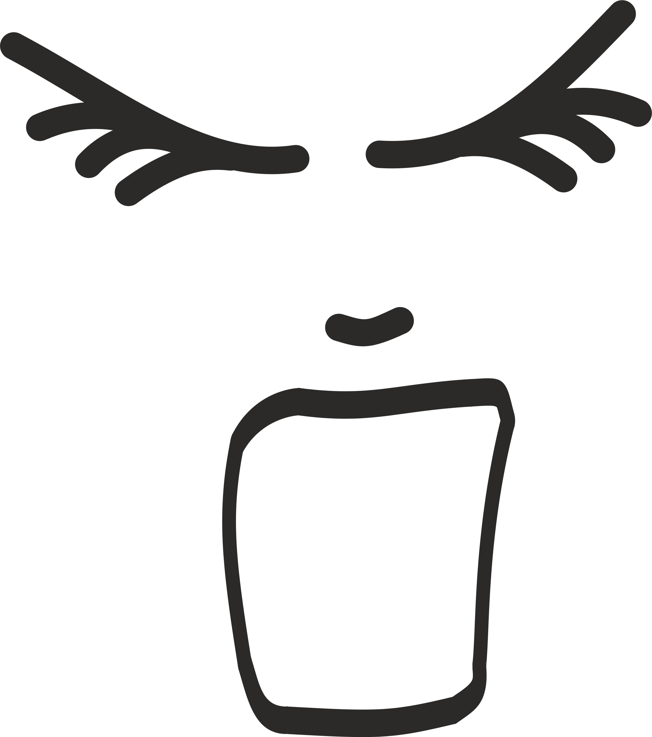 This Free Icons Png Design Of Screaming Face Line Drawing (2122x2400), Png Download