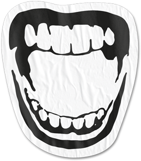 Screaming Drawing Mouth - Screaming Mouth Black And White (350x358), Png Download