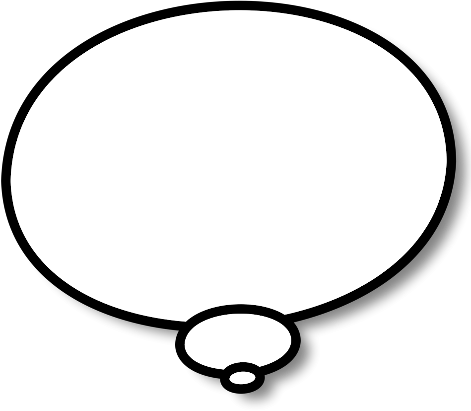 Cartoon Speech Bubble Clipart - Cartoon Thought Bubble Png (958x958), Png Download