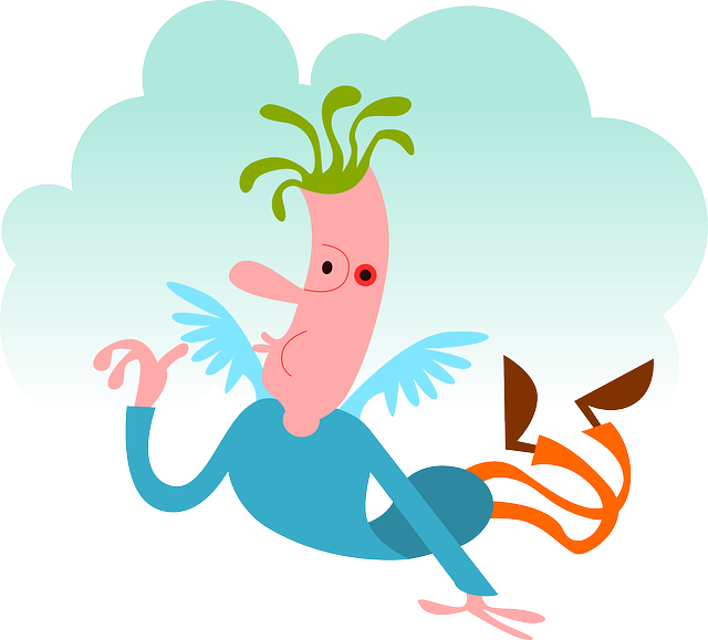 Dream, Man, Bubble, Cloud, Flying, Fantasy, Angel (640x579), Png Download