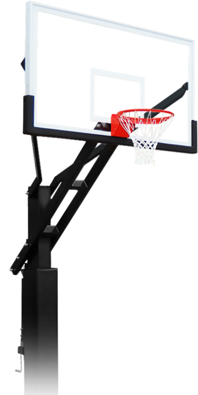Adjustable In-ground Basketball Hoops - Basketball (407x780), Png Download
