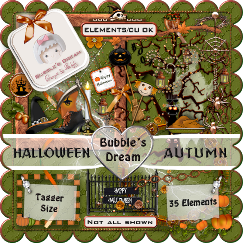 Halloween Autumn ~ Elements * Tagger Size/cu Ok - Autumn (600x600), Png Download