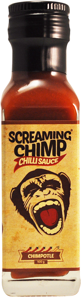 Chimpotle Screaming Chimp Chilli Sauce - Screaming Chimp Sauce (1000x1000), Png Download