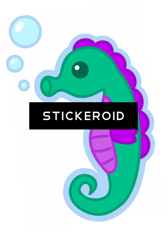 Cute Seahorse - Sea Horse Sea Clipart (554x767), Png Download