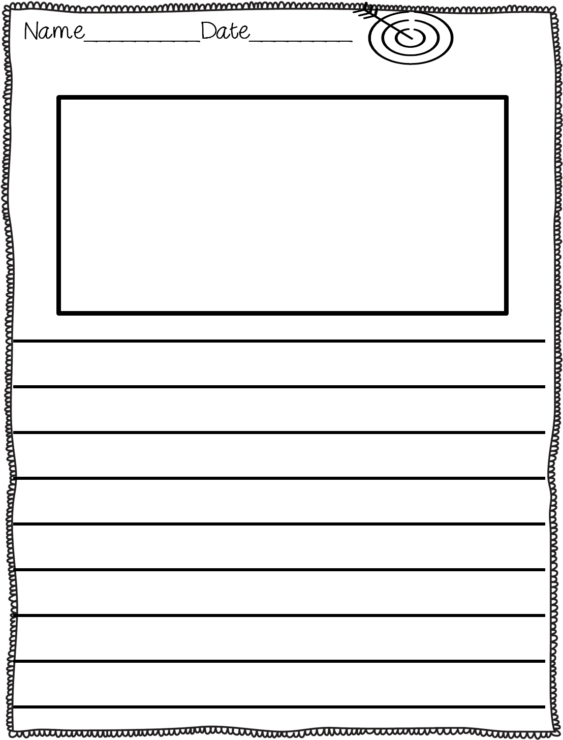 Image Not Found - Lucy Calkins Sample Writing Paper (1138x1488), Png Download