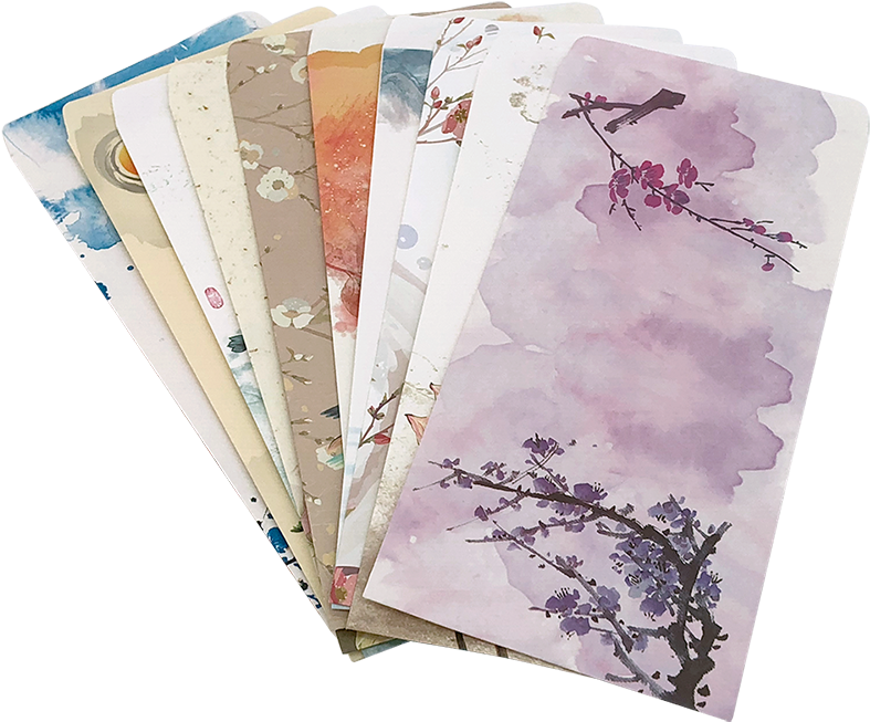 Chinese Style Envelope Imitation Retro Rhyme Ink Painting - Envelope (800x800), Png Download