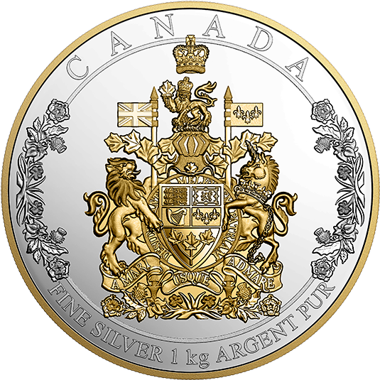 The Arms Of Canada - 2016 Canada Kilo Silver Coin (570x570), Png Download