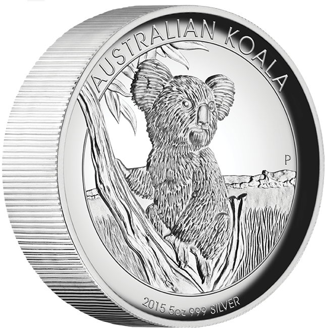 2015 Australian Koala 5oz Proof High Relief Silver - Australian Koala 2015 5oz Silver Proof High Relief (676x655), Png Download