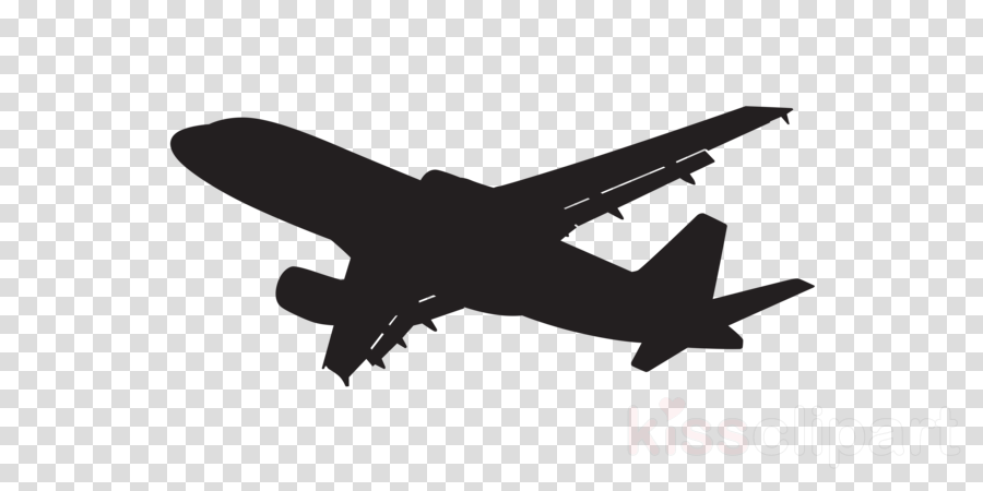 Plane Silhouette Png Clipart Airplane Flight Clip Art - Clip Art (900x450), Png Download