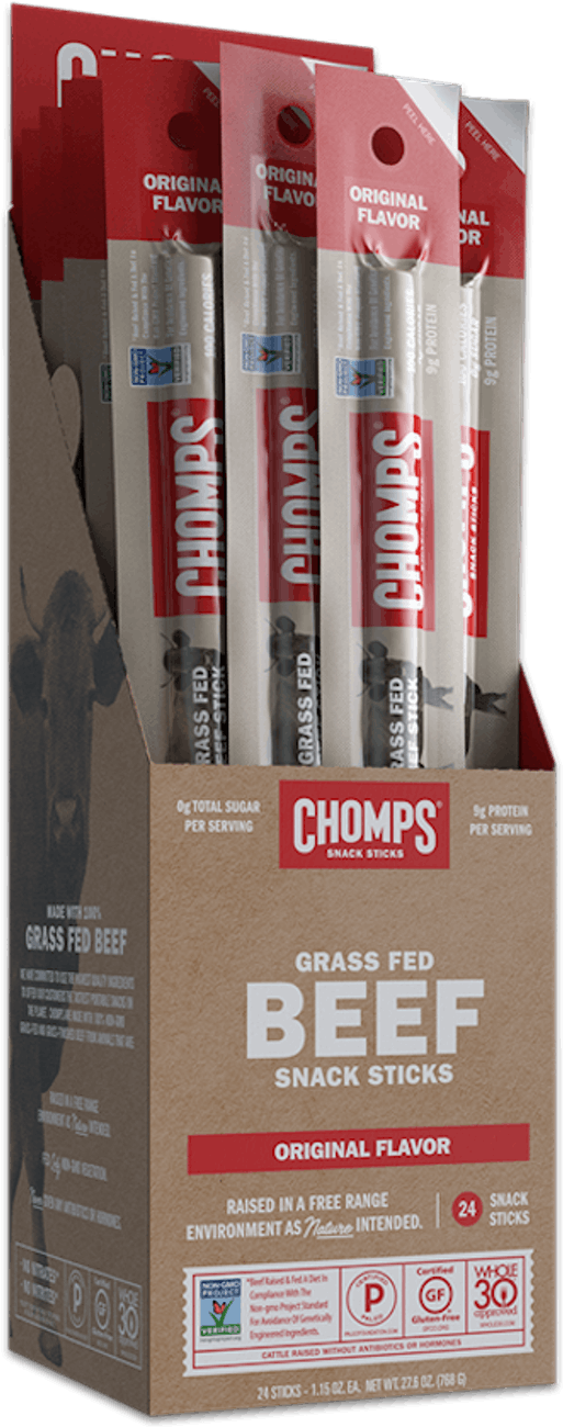 Chomps Beef Sticks Trader Joe's - Chomps Beef Stick Original (1000x1309), Png Download