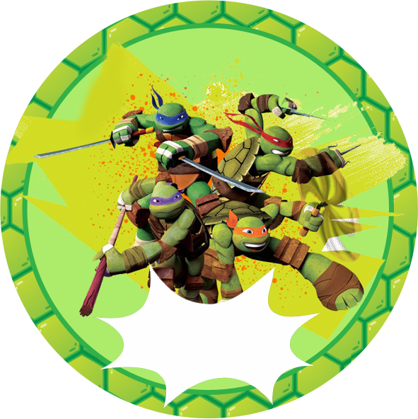 Ninja Birthday, Turtle Birthday, Ninja Turtle Party, - Teenage Mutant Ninja Turtles Adventure Book (591x592), Png Download