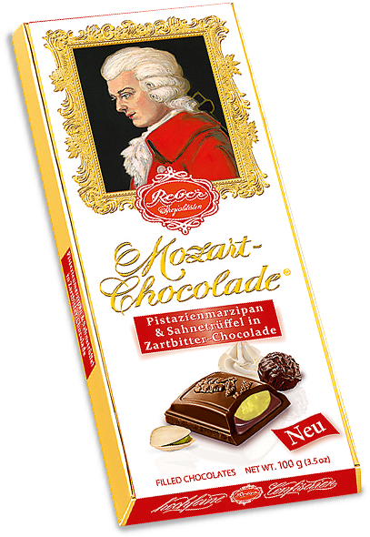 Reber Mozart Chocolade® - Reber Marzipan Mozart Bar - Dark Chocolate Bar - 100g/3.5 (590x600), Png Download