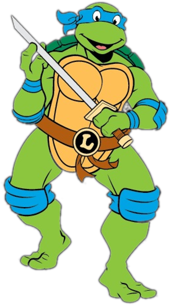 Go To Image - Leonardo Ninja Turtle 80s (828x1035), Png Download