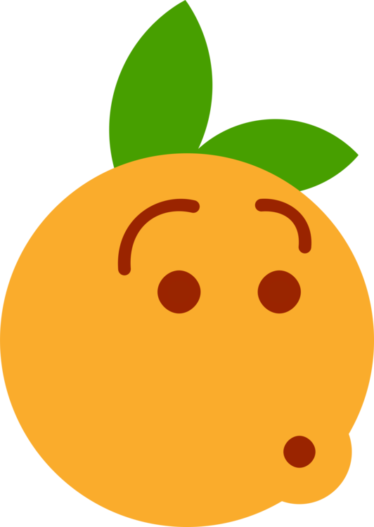 Orange Clementine Emoticon Drawing Laughter - Cartoon Clementine (532x750), Png Download