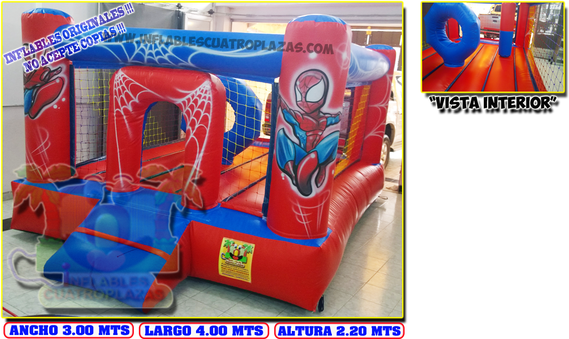 Castillo Inflable Hombre Araña 3x4 " - Inflatable (1160x720), Png Download