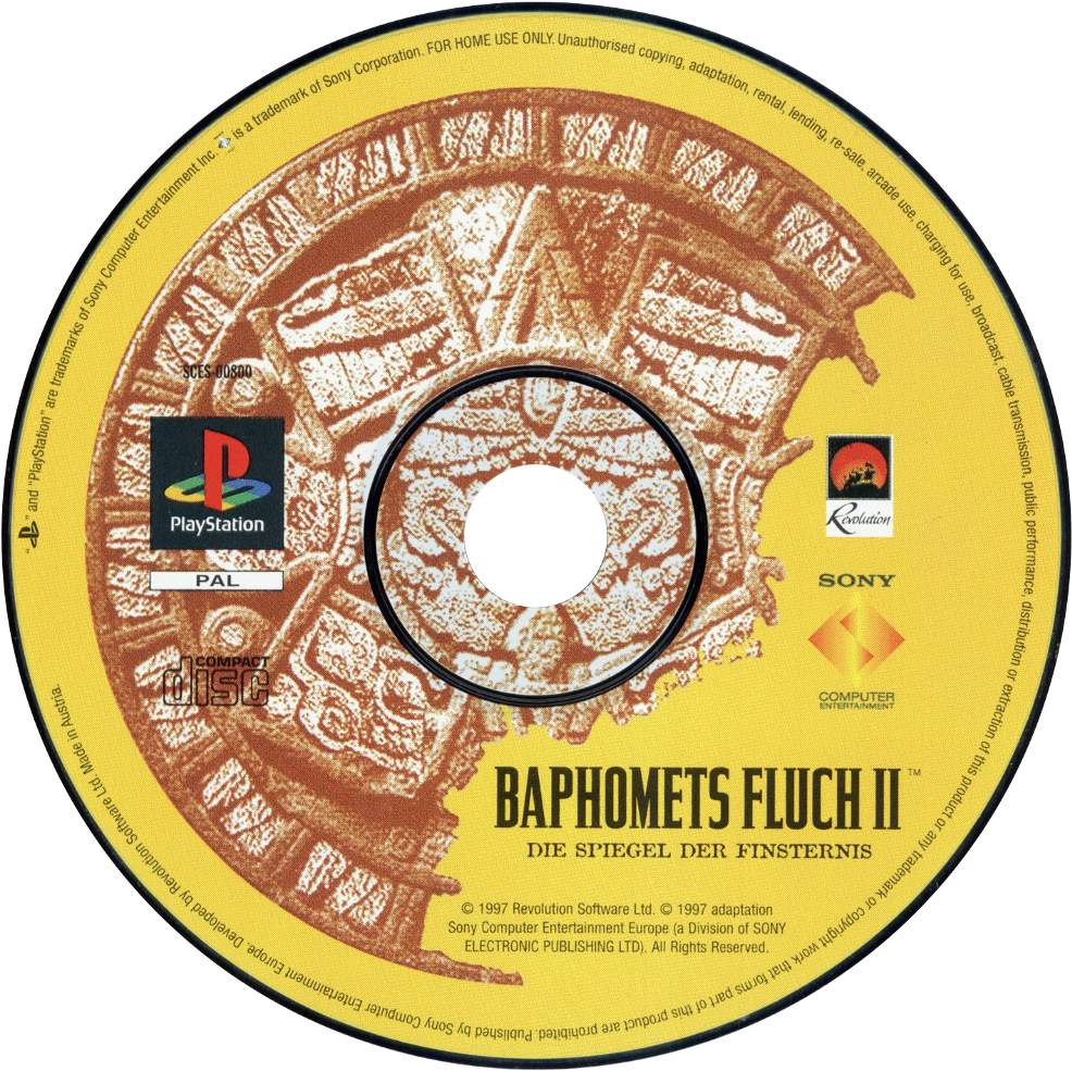 Broken Sword - Broken Sword 2 Playstation Ps1 (1000x1002), Png Download