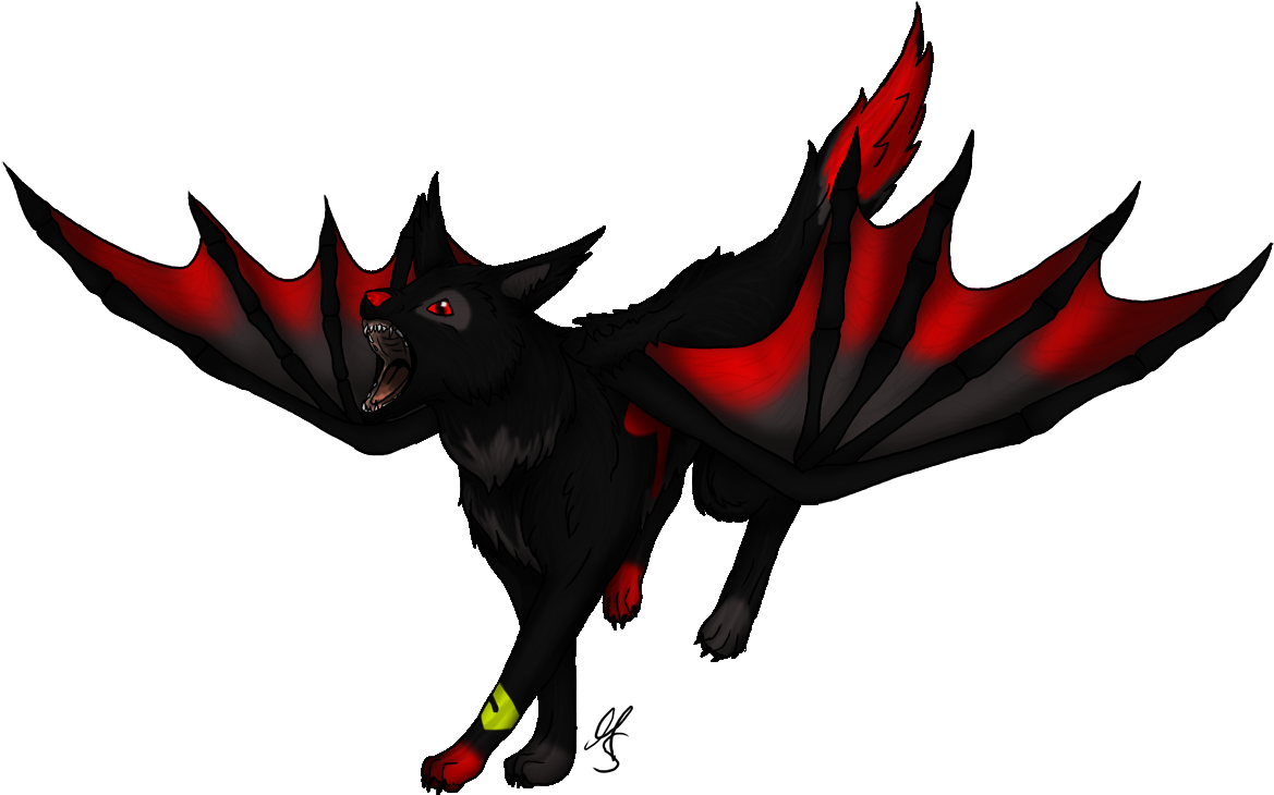 Anime Wolf With Wings Clipart - Anime Wolf With Wings (1169x730), Png Download