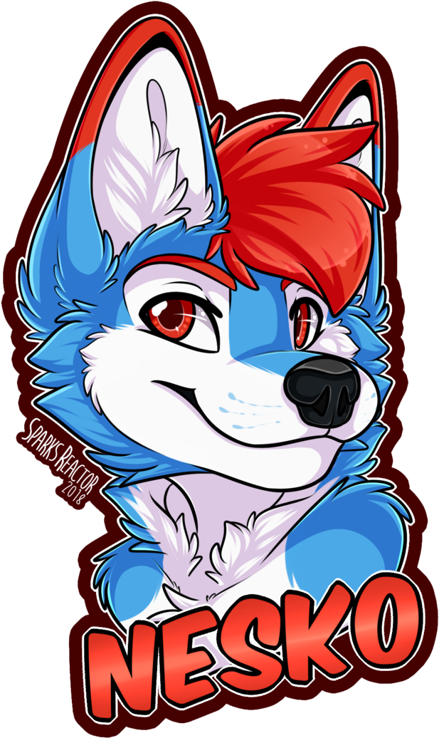 Nesko By Sparksfur Furry Wolf, Furry Art, Dog Drawings, - Smile And Profile (721x1109), Png Download