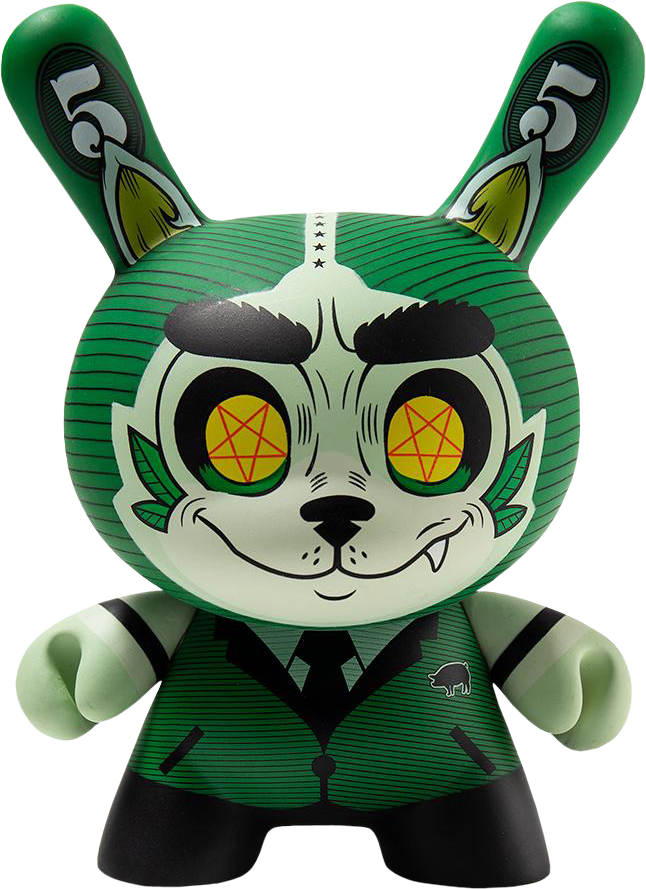 Cash Wolf 5” Vinyl Figure By Josh Divine - Kidrobot (646x889), Png Download