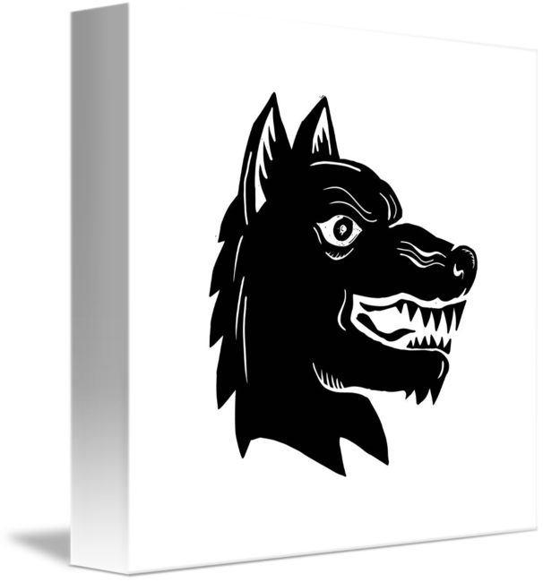 Angry Head Side By Aloysius Patrimonio - Woodcut (606x650), Png Download