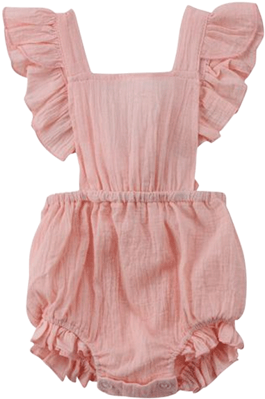 Baby Backless Ruffles Romper - Romper Suit (600x600), Png Download