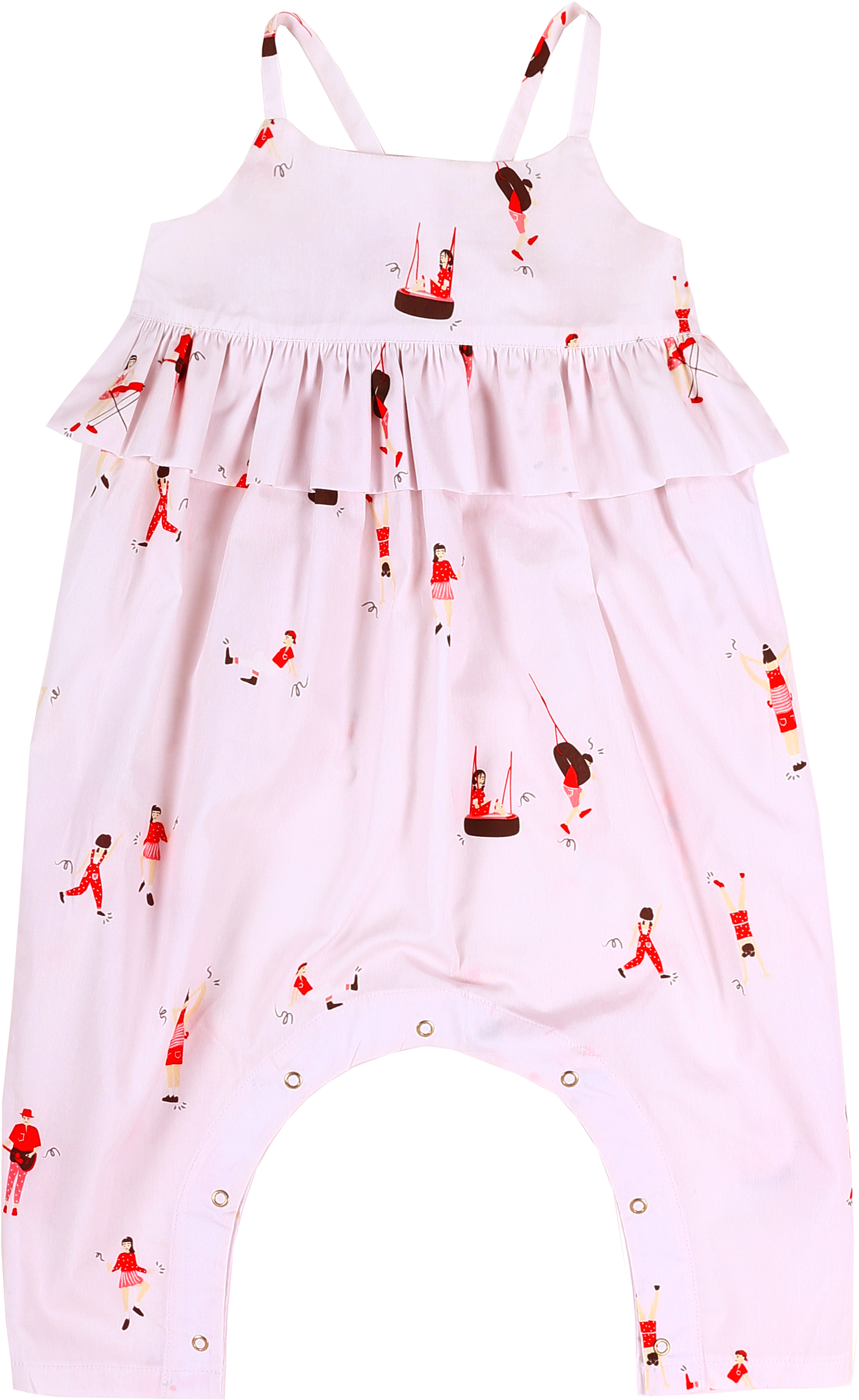 Let's Dance Pink Ruffled Jumpsuit - Clothes Hanger (4166x4166), Png Download