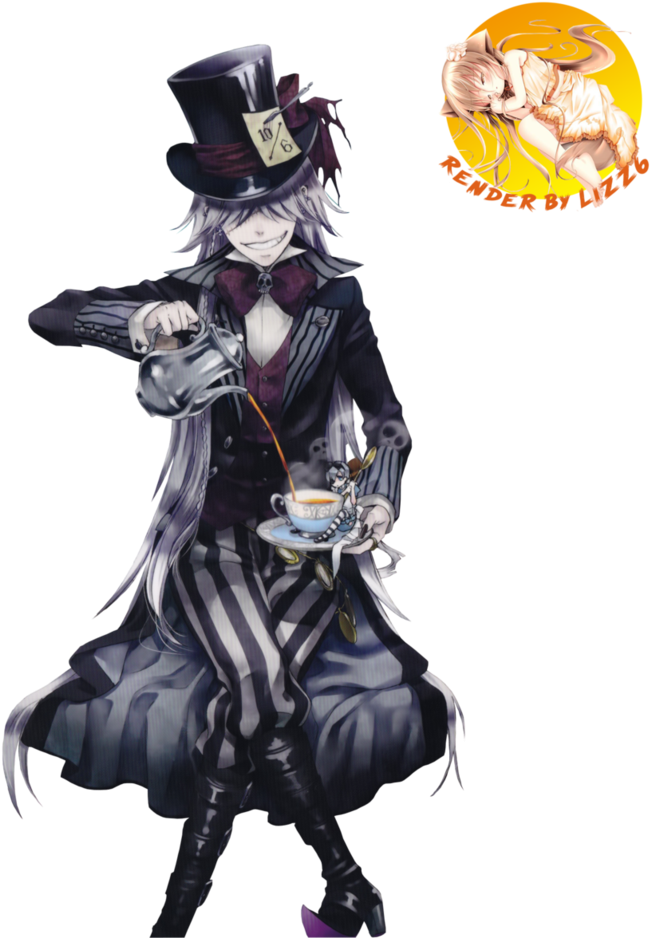 Clip Art Freeuse Stock Ciel Drawing Death The Kid - Black Butler Undertaker Mad Hatter (817x977), Png Download