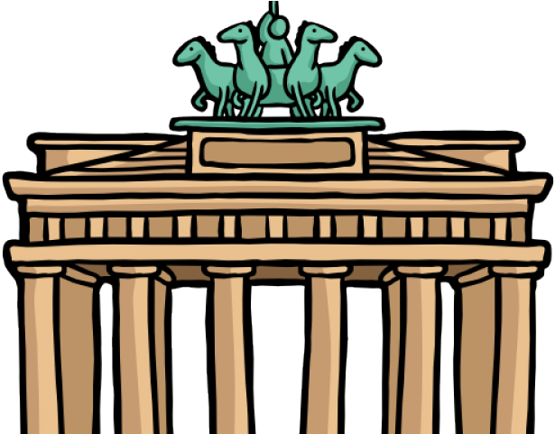 Puerta De Brandenburgo Dibujo (640x480), Png Download