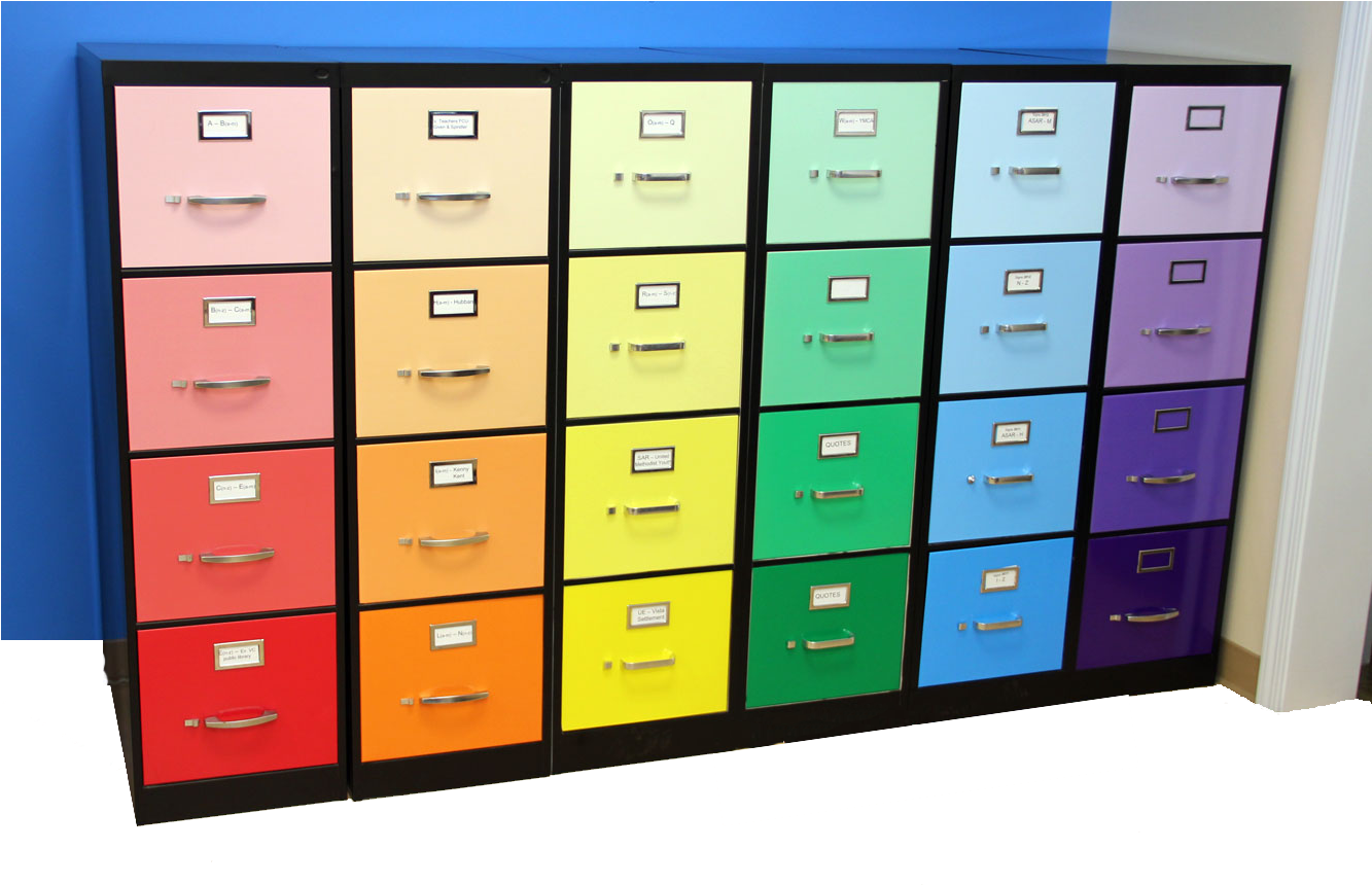 Colour Solid Wood File Cabinets - Coloured Filing Cabinets (1332x905), Png Download