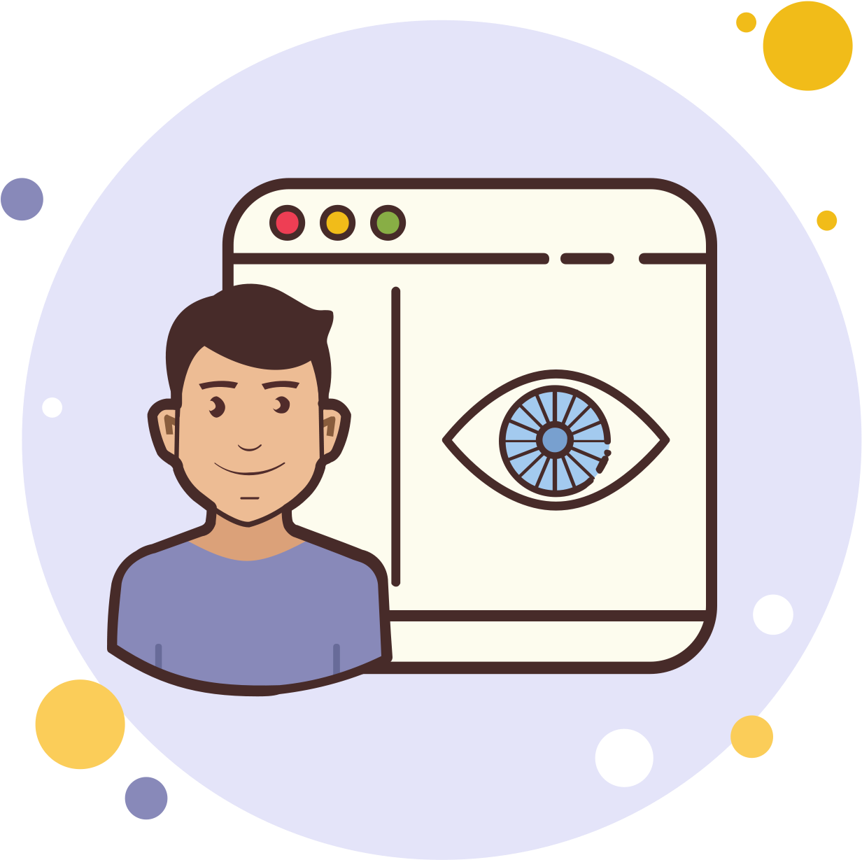 Man Window Eye Icon - Icon (1600x1600), Png Download