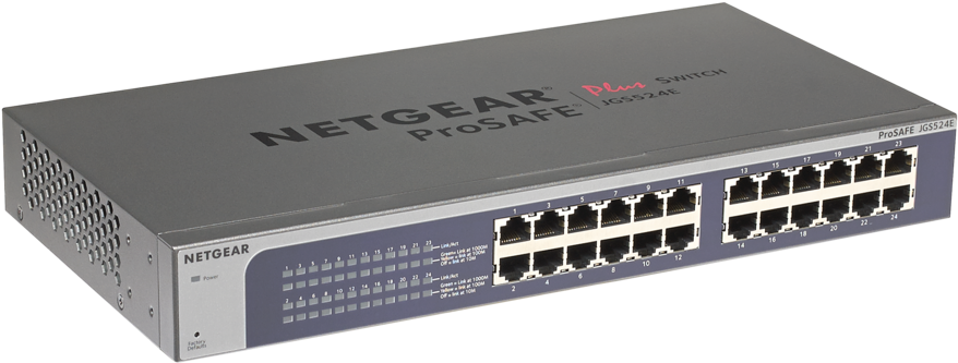 Network Switch Png - Netgear Jgs524e Prosafe Plus 24-port Gigabit Ethernet (960x611), Png Download