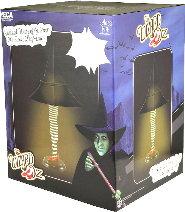 Shade And Leg Light Up - Neca Wizard Of Oz 20" Leg Lamp - Wicked Witch (686x758), Png Download