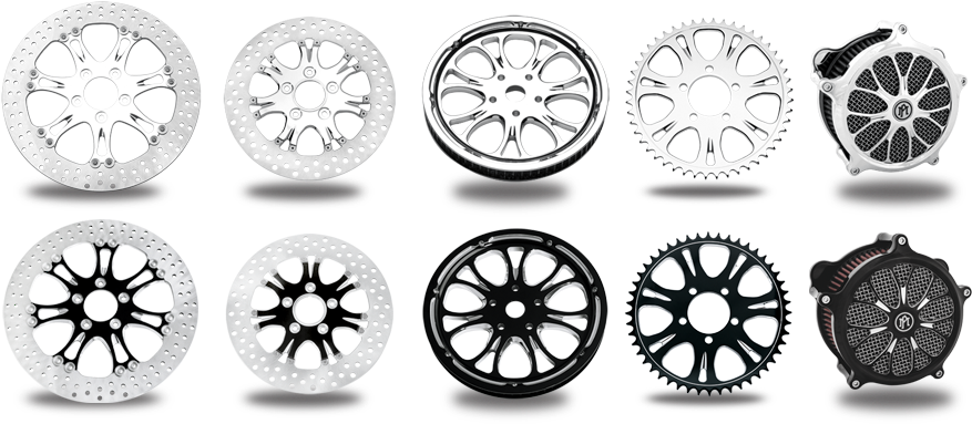 Heathen Matching Components - Motorcycle Wheel Design (900x420), Png Download